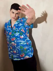 DENNISON Block Printed Oversized Casual Shirt