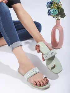 Anouk Embellished One Toe Flats