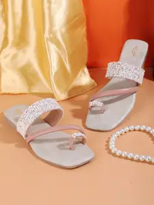 Anouk Embellished One Toe Flats