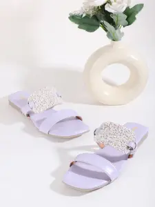 Anouk Embellished Open Toe Flats