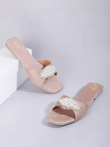 Anouk Embellished Open Toe Flats
