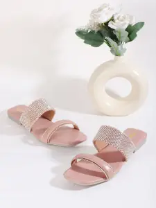 Anouk Embellished Open Toe Flats