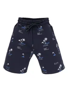 Status Quo Boys Printed Mid-Rise Regular Fit Shorts
