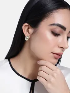 Estele Gold-Plated Classic Half Hoop Earrings