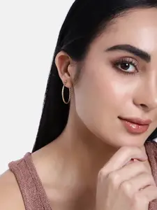 Estele Gold-Plated Circular Hoop Earrings