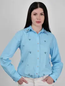 DRIRO Modern Embellished Pure Cotton Casual Shirt