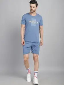 VIMAL JONNEY Printed Round Neck T-Shirt With Shorts