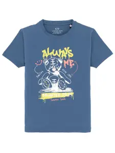 Status Quo Boys Typography Printed Round Neck Cotton T-shirt