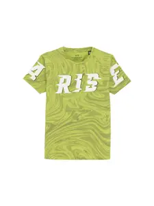 Status Quo Boys Printed Round Neck Short Sleeves Pure Cotton T-shirt