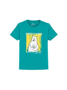 Status Quo Boys Graphic  Printed Round Neck Cotton T-shirt
