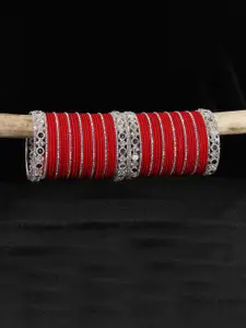 LAVAZZA Set Of 70 Stones & Mirrors Studded Bangles