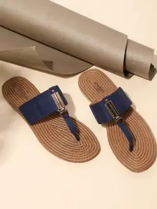 Liberty Textured T-Strap Flats