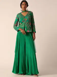 KALKI Fashion Embroidered Top With Skirt Ethnic Co-Ords
