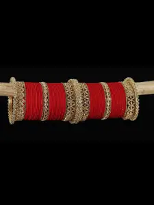 LAVAZZA Set Of 66 Gold-Plated Crystal Studded Bangles