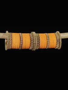 LAVAZZA Set Of 66 Gold Plated & Crystal Bangle