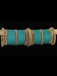 LAVAZZA Set Of 66 Gold Plated & Crystal Bangle