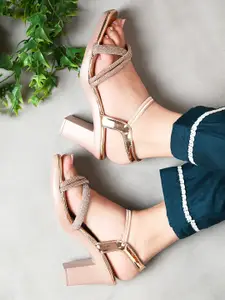 XE Looks Open Toe Block Heels