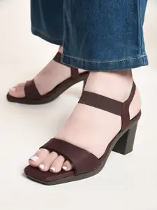 XE Looks Open Toe Block Heels
