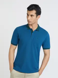 Raymond Modern Fit Pure Cotton Polo Collar T-shirt