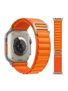 PEEPERLY Men Orange UltraLoom Nylon Watch Band for Apple Watch