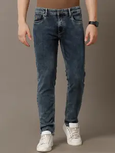 Double Two Men Lean Slim Fit Mid-Rise Heavy Fade Jeans