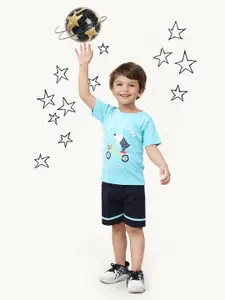 Toonyport Boys Round Neck Printed T-shirt with Shorts