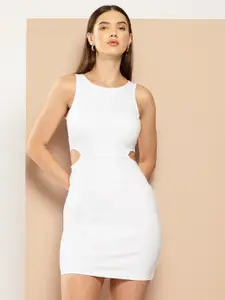 Chemistry Solid Cut-Outs Detail Bodycon Mini Dress
