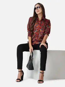 SCORPIUS Classic Opaque Printed Casual Shirt