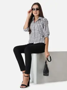 SCORPIUS Women Classic Gingham Checked Casual Shirt