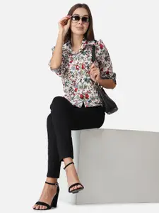 SCORPIUS Classic Opaque Printed Casual Shirt