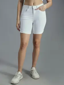High Star Women High-Rise Cotton Denim Shorts