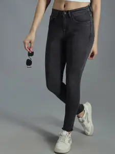 High Star Women Skinny Fit High-Rise Clean Look Light Fade Stretchable Jeans