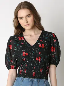 Vero Moda Floral Printed Crop Top