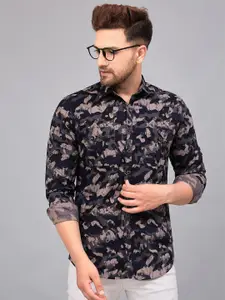 LOUIS MONARCH Comfort Camouflage Printed Cotton Casual Shirt