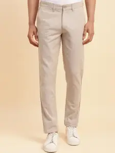 Fabindia Men Cotton Comfort Slim Fit Regular Trousers