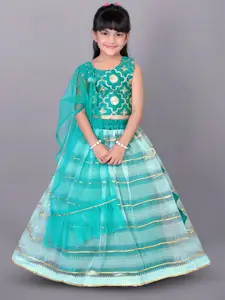 BAESD Girls Embellished Gotta Patti Ready to Wear Lehenga & Blouse With Dupatta