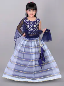 BAESD Girls Embellished Gotta Patti Ready to Wear Lehenga & Blouse With Dupatta
