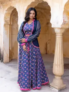 Ragavi Ethnic Motifs Printed Ready to Wear Lehenga & Blouse With Dupatta