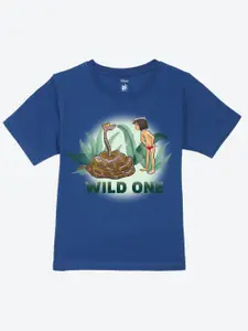 YK Disney Boys Printed Pure Cotton Round Neck T-shirt
