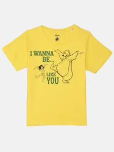 YK Disney Boys Printed Pure Cotton Round Neck T-shirt