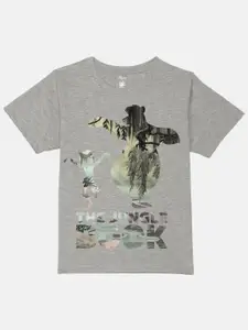 YK Disney Boys Regular Fit Printed Short Sleeves Pure Cotton T-shirt