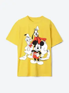 YK Disney Boys Printed Pure Cotton Round Neck T-shirt
