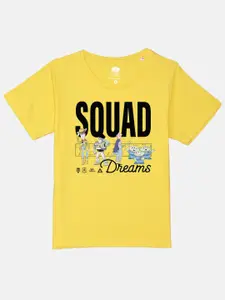 YK Disney Boys Regular Fit Typography Toy Story Printed Pure Cotton T-shirt