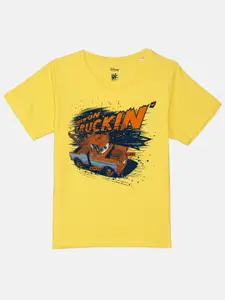 YK Disney Boys Printed Pure Cotton Round Neck T-shirt