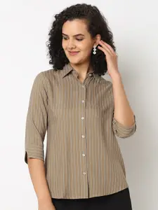 NOT SO PINK Comfort Vertical Striped Casual Shirt