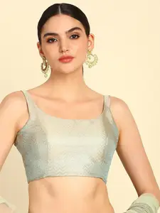 Soch Woven Design Sleeveless Saree Blouse