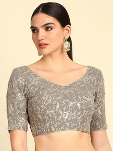 Soch Embroidered Zari Saree Blouse