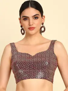 Soch Embellished Sequined Saree Blouse