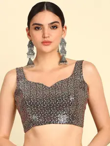 Soch Embellished Sequinned Sleeveless Saree Blouse