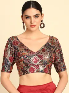 Soch Embroidered Sequinned Saree Blouse